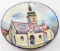 HAND PAINTED PLATE ST MARKS CHURCH ZAGREB CROATIA