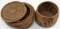 2 NATIVE AMERICAN INDIAN TRIPLE COIL WOVEN BASKETS