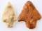 LOT OF 2 ARCHAIC ARROWHEAD POINTS GEORGIA  ALABAMA