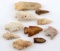 LOT OF 10 ARCHAIC ARROWHEAD POINTS CHIPOLA RIVER