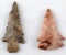 LOT OF 2 EARLY ARCHAIC ARROWHEADS DAMRON PALMER