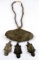 FUR TRADE HUDSON BAY CHEVRON BEAD & BEAVER PENDANT