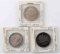 US COLUMBIAN EXPO 1893 SILVER HALF DOLLAR LOT OF 3