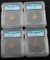 ICG CALIFORNIA FRACTOINAL GOLD COIN TOKEN LOT OF 4