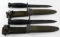 LOT OF 2 US MILITARY M7 KNIFE BAYONETS W SCABBARDS