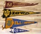 LOT OF 4 VINTAGE UNIVERSITY BANNERS YALE IA IL MN
