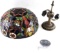 COLORFUL STAINED GLASS SLAG LAMP VINTAGE