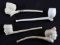 4 ANTIQUE CLAY FIGURAL TOBACCO PIPES