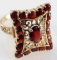 10K YELLOW GOLD & RUBY VINTAGE ESTATE WOMENS RING
