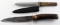 TWO ANTIQUE STAG HANDLE SHEFFIELD KNIVES