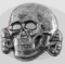 WWII GERMAN SS TOTENKOPF VISOR CAP BADGE