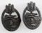 WWII GERMAN 3RD REICH TANK ASSAULT BADGE LOT OF 2
