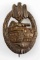 WWII GERMAN BRONZE PANZER GRENADIER ASSAULT BADGE