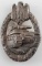 WWII GERMAN 3RD REICH SILVER PANZER ASSAULT BADGE