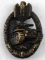 WWII GERMAN 3RD REICH BRONZE PANZER ASSAULT BADGE