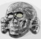 WWII GERMAN WAFFEN SS OFFICER CAP TOTENKOPF SKULL