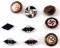 WWII GERMAN THIRD REICH LAPEL PIN LOT OF 9