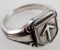 WWII THIRD REICH GERMAN SS SILVER ENGRAVED RING