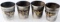 WWII GERMAN ARMY HEER LOT OF 4 SCHNAPPS CUPS