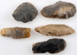 NATIVE AMERICAN KY HORNSTONE BLADE LOT OF 5