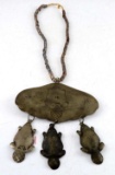 FUR TRADE HUDSON BAY CHEVRON BEAD & BEAVER PENDANT