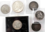 US SILVER COIN LOT PEACE FRANKLIN COMMEMORATIVE