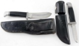 LOT OF 2 AMERICAN MADE BUCK KNIVES KNIFE W SHEATHS