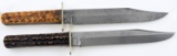 2 JOHN NEWTON CO SHEFFIELD BOWIE KNIFE 7 INCH