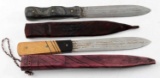 CUSTOM MADE THROWING KNIFE DAGGER LOT OF 2