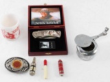 SMALL LOT OF COLLECTIBLES LIGHTERS BELT BUCKLE