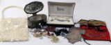 STERLING COSTUME JEWELRY AND PURSE LOT VINTAGE