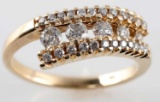 14K YELLOW GOLD & .385 TCW DIAMOND WOMENS RING
