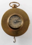 ANTIQUE BRASS NIGHT WATCHMAN CLOCK
