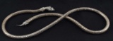 SILVER TONE VINTAGE D.L. AULD SNAKE BELT NECKLACE