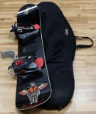 BLACK VORTEX SNOWBOARD W BINDINGS SIZE 151