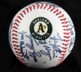 MLB OAKLAND A'S FASCIMILE SIGNED BASEBALL