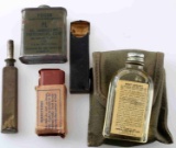 LOT OF MISCELLANEOUS US ARMY ITEMS OIL CAN MATCHES