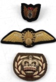 WWII BRITISH MILITARY BADGE LOT OF THREE