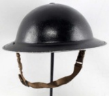 WWII BRITISH ARMY MARK II STEEL BRODIE HELMET