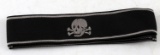 WWII GERMAN WAFFEN TOTENKOPF SKULL EM CUFF TITLE