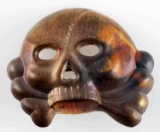 WWII GERMAN THIRD REICH SS VISOR CAP SKULL BADGE