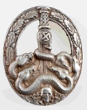WWII THIRD REICH GERMAN ANTI PARTISAN BADGE SILVER
