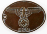 WWII THIRD REICH GERMAN GEHEIME POLIZEI BADGE