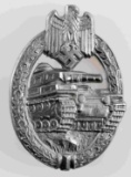 WWII GERMAN 3RD REICH SILVER PANZER ASSAULT BADGE