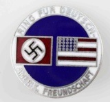 WWII GERMAN THIRD REICH AMERICAN BUND PARTY BADGE