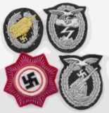 WWII GERMAN THIRD REICH CLOTH UNIFORM BADGE LOT