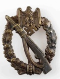 WWII GERMAN BRONZE INFANTRY ASSAULT BADGE