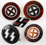 WWII GERMAN 3RD REICH MILITARY STICK PIN LOT OF 5