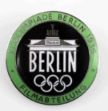 WWII GERMAN 1936 BERLIN FILMMAKER OLYMPIC BADGE