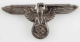 WWII GERMAN THIRD REICH SS OFFICER VISOR CAP BADGE
